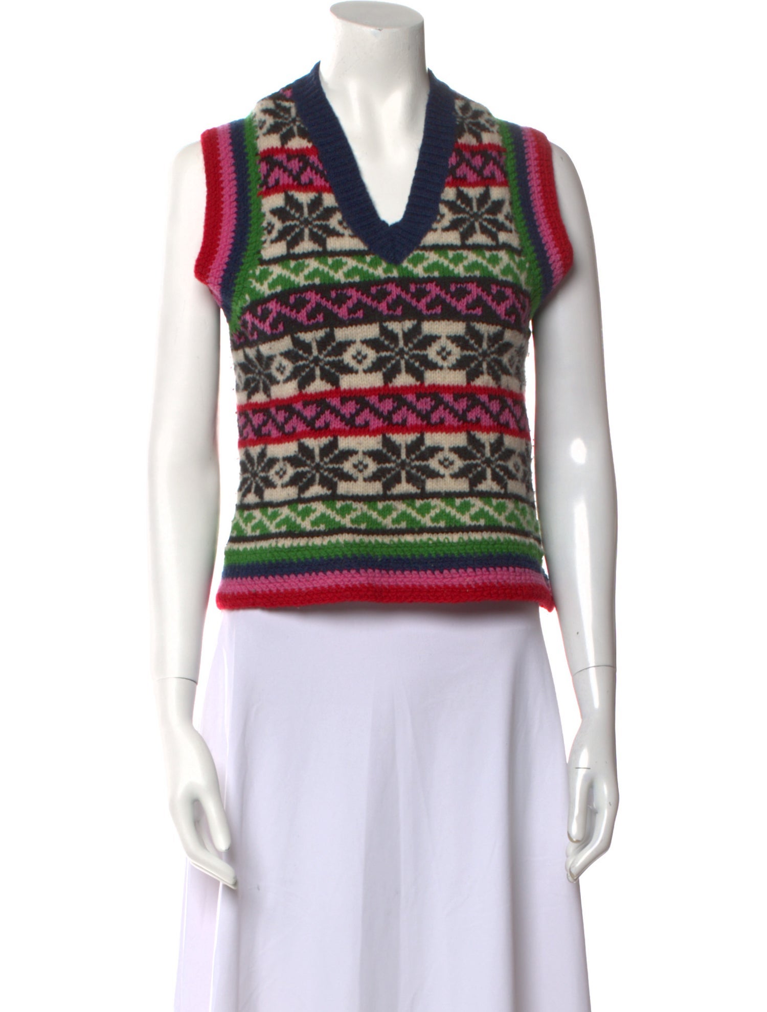 Frances Valentine Lambswool Printed Sweater