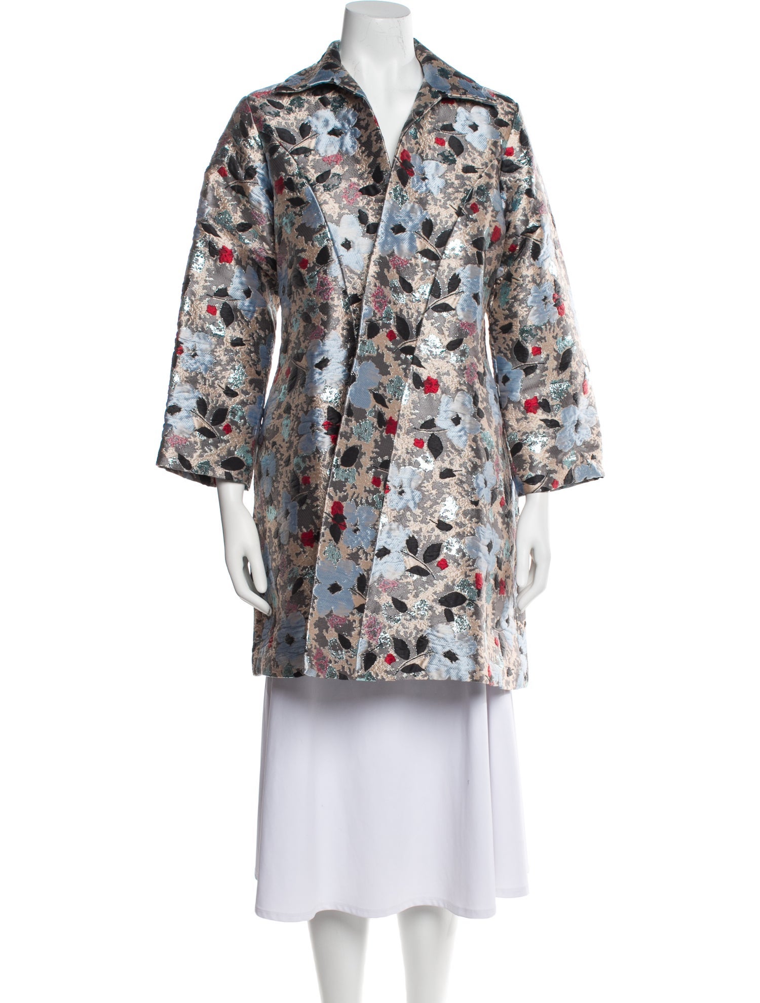 Frances Valentine Floral Print Coat
