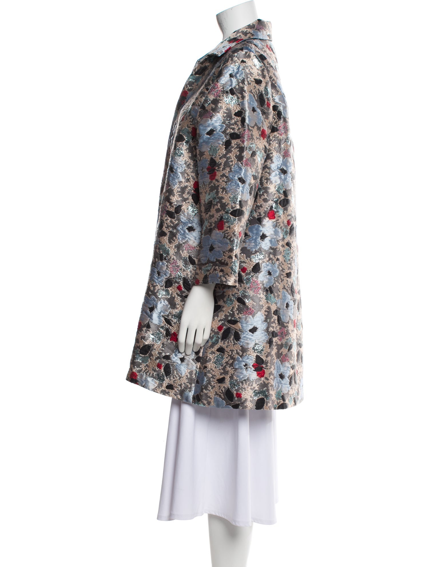 Frances Valentine Floral Print Coat