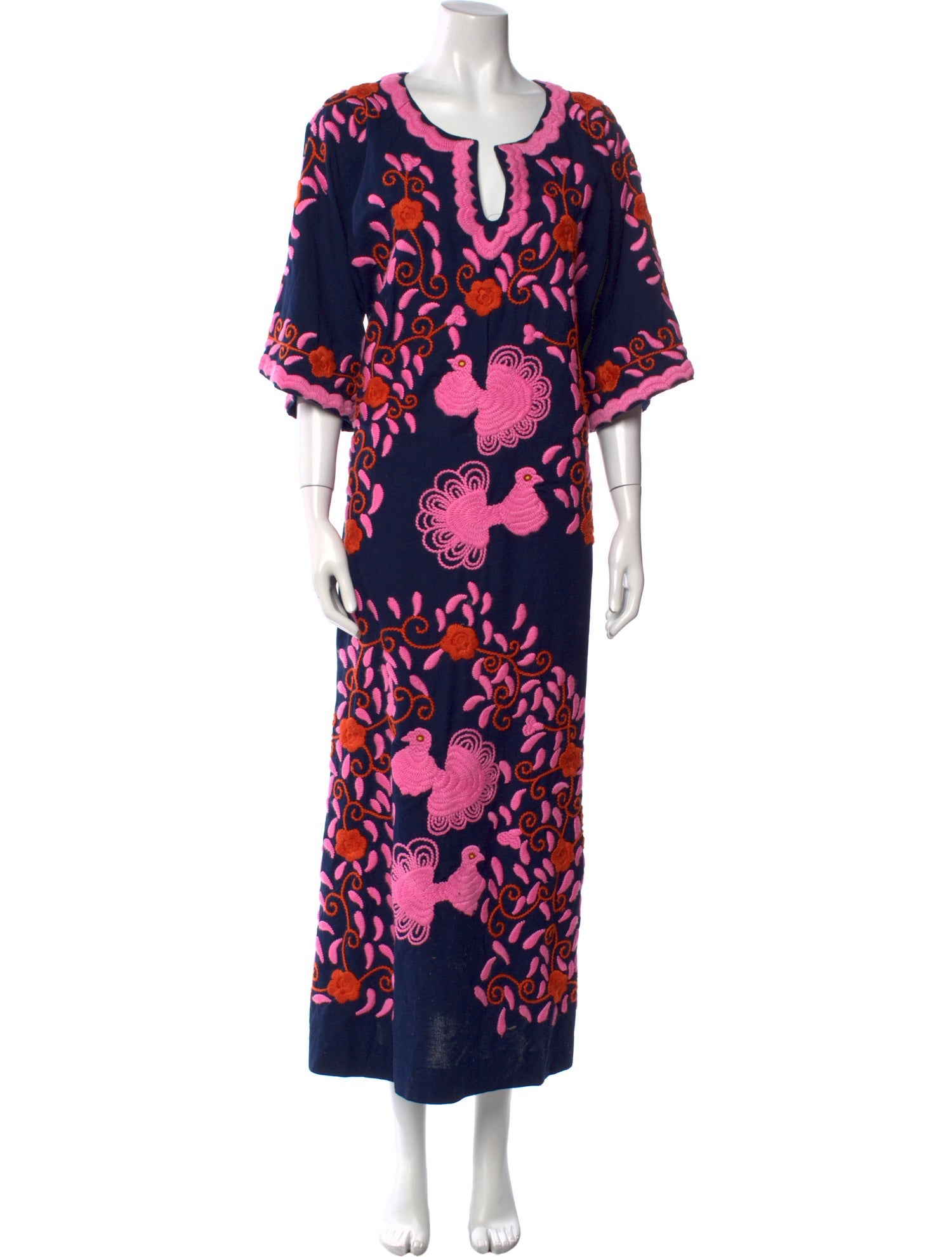 Frances Valentine Floral Print Long Dress