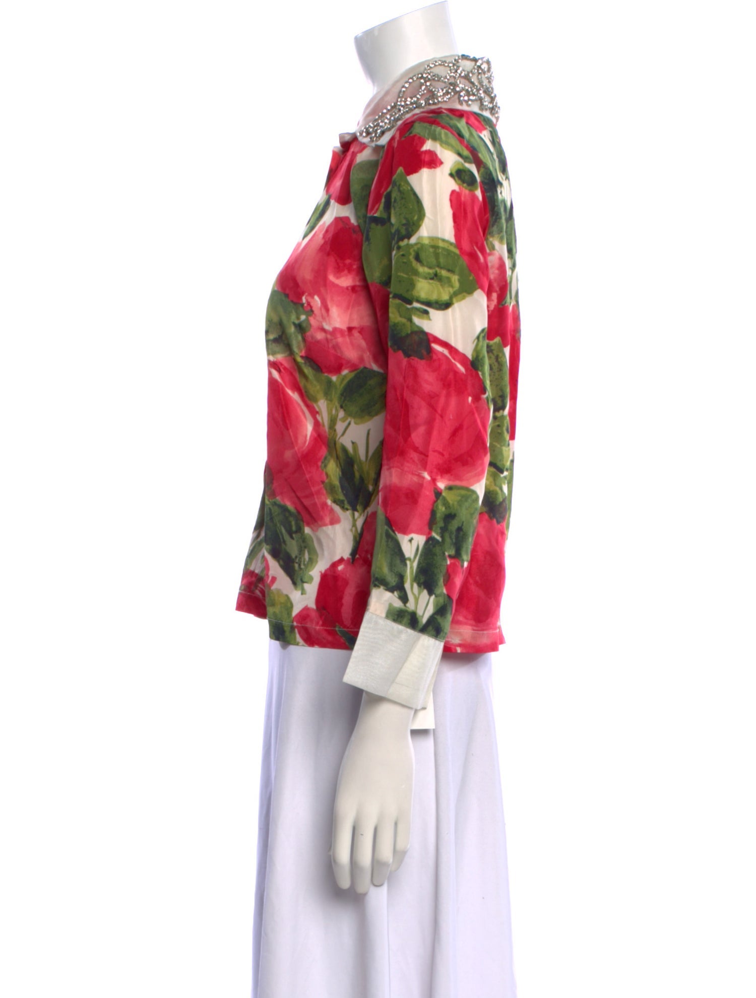 Frances Valentine Silk Floral Print Blouse w/ Tags