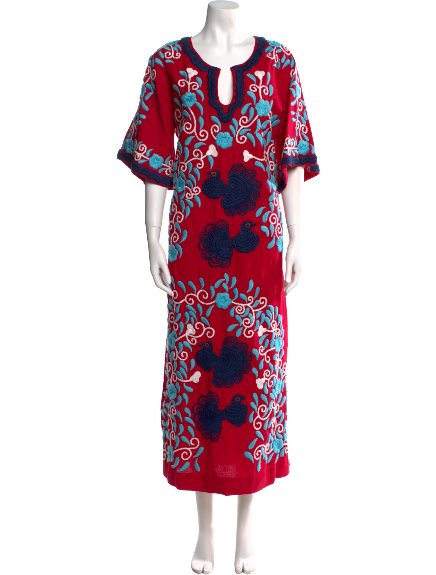 Frances Valentine Floral Print Long Dress w/ Tags