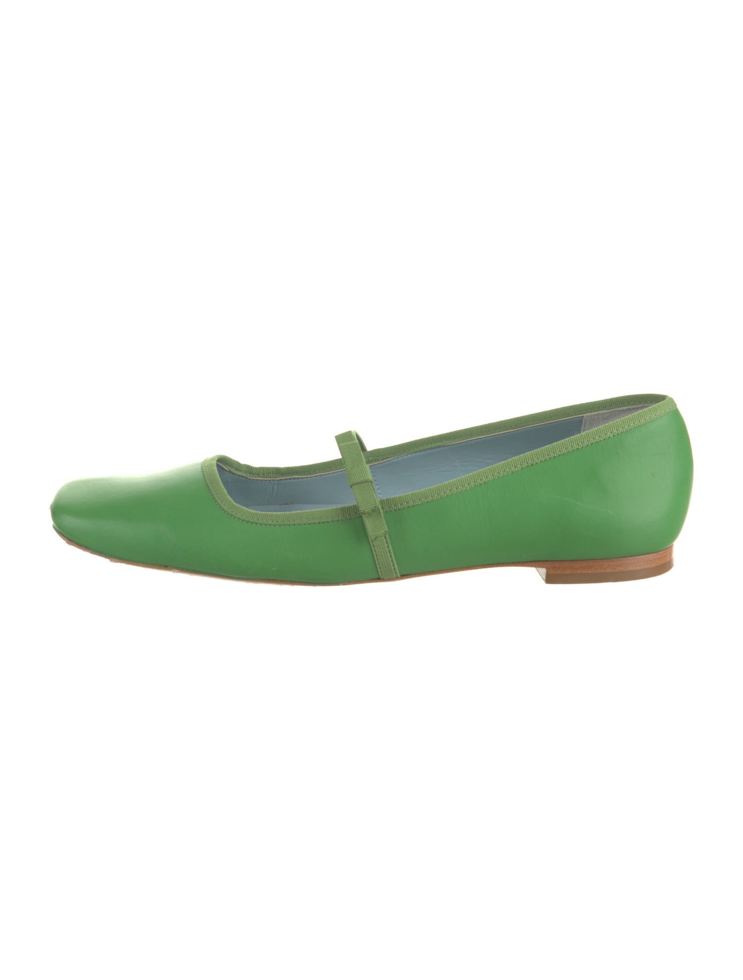 Frances Valentine Leather Bow Accents Mary Jane Flats