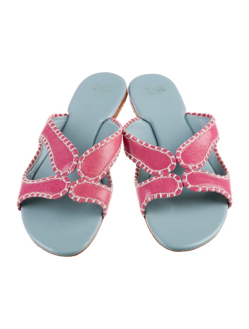 Frances Valentine Leather Whipstitch Trim Slides