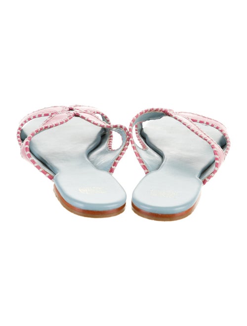 Frances Valentine Leather Whipstitch Trim Slides