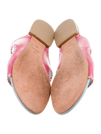 Frances Valentine Leather Whipstitch Trim Slides