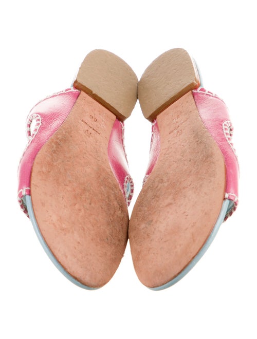 Frances Valentine Leather Whipstitch Trim Slides