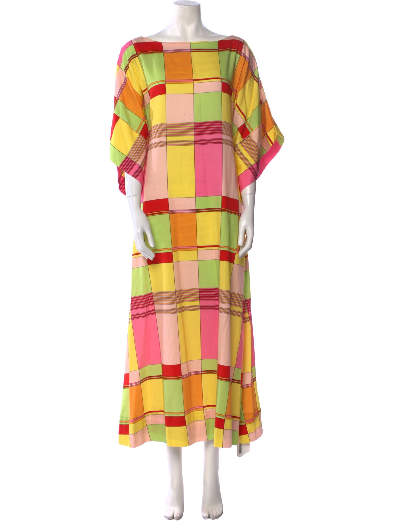 Frances Valentine Plaid Print Long Dress