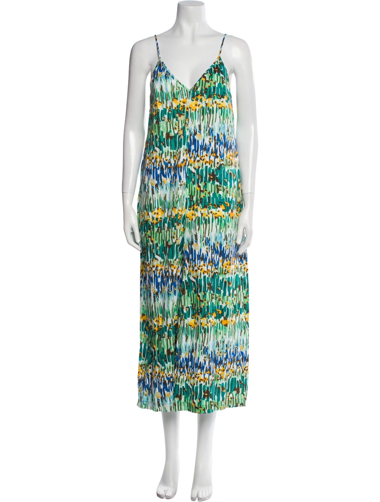 Frances Valentine Printed V-Neck Jumpsuit