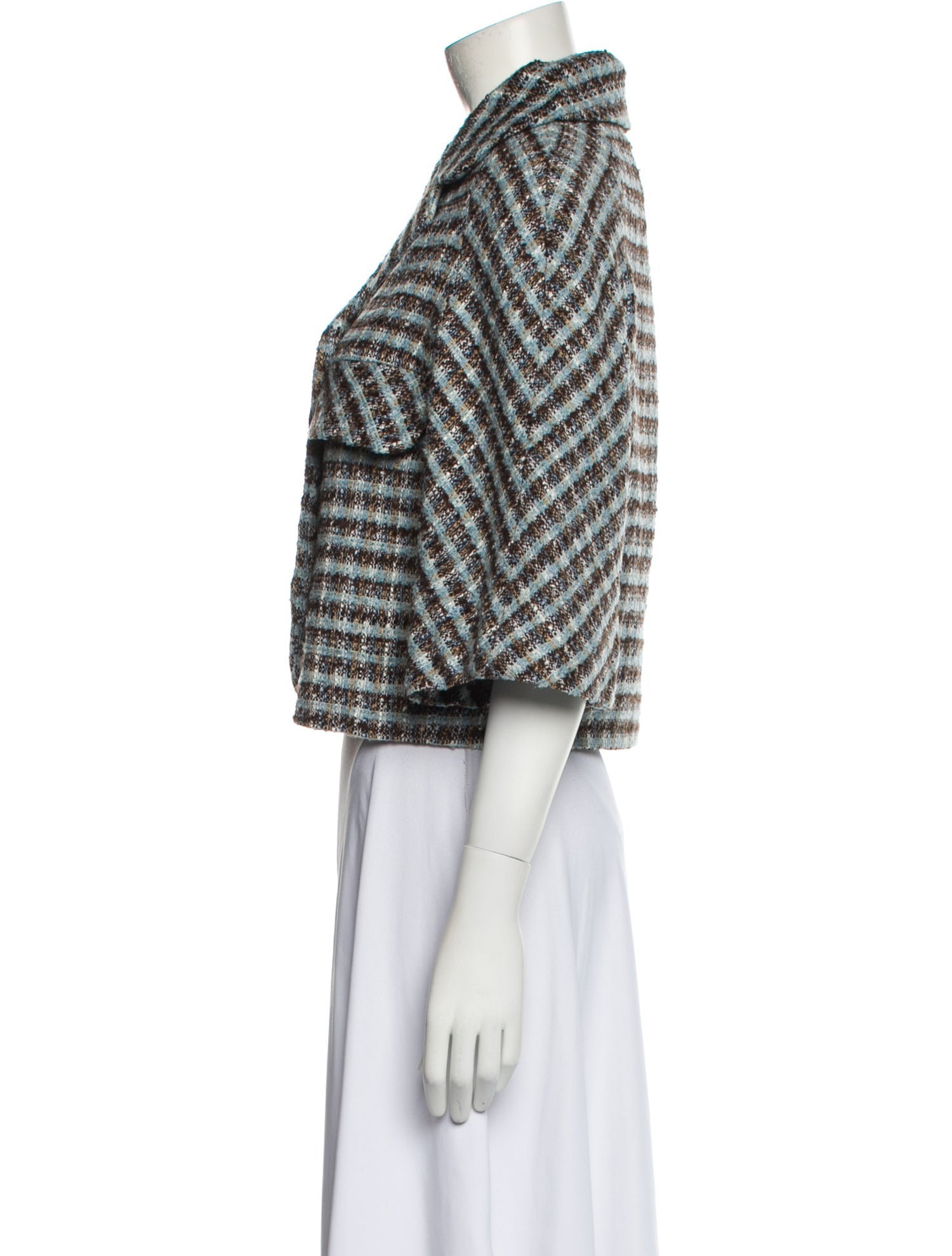 Frances Valentine Houndstooth Print Blazer