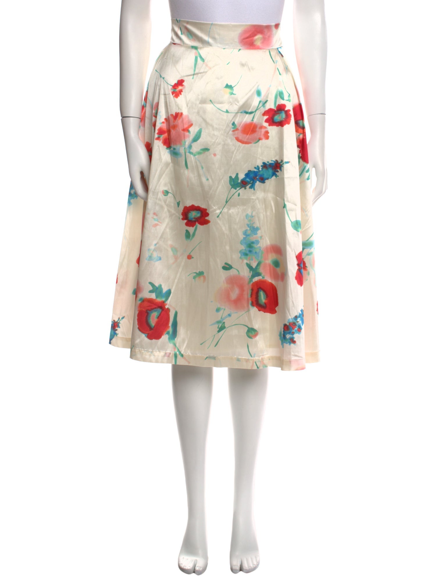 Frances Valentine Floral Print Midi Length Skirt w/ Tags