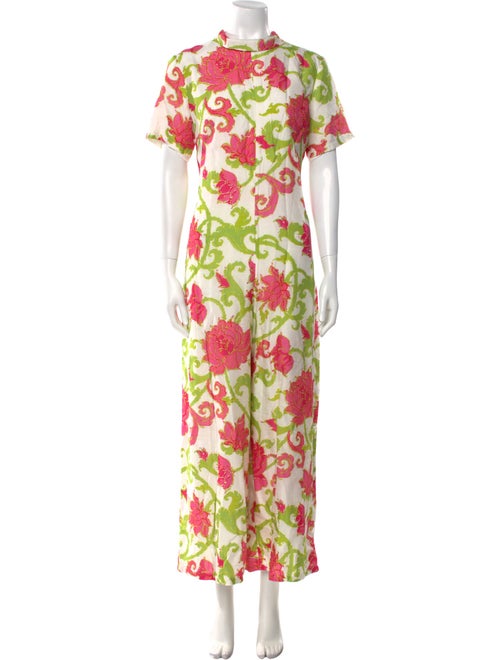 Frances Valentine Printed Mock Neck Jumpsuit
