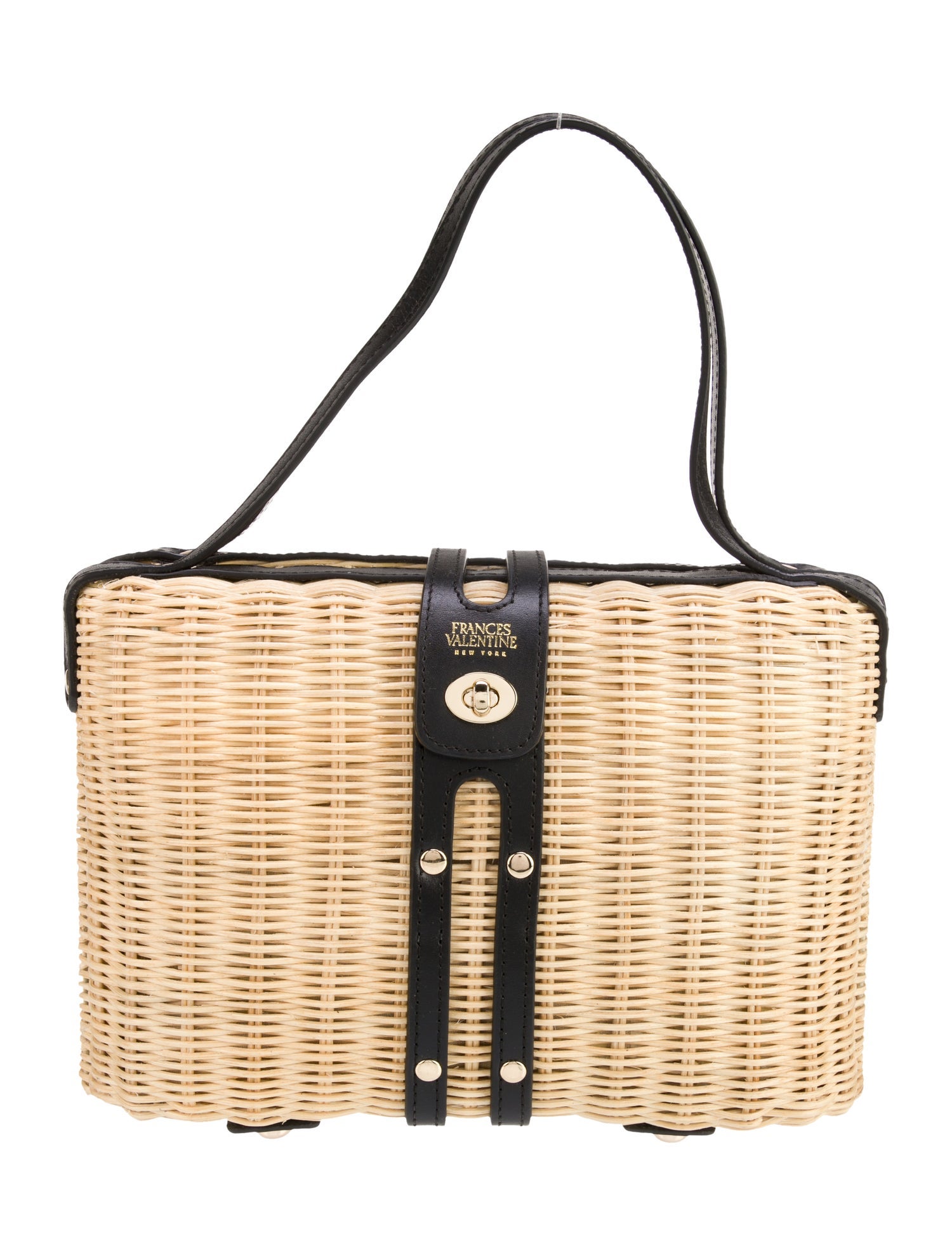 Frances Valentine Wicker Top Handle Bag