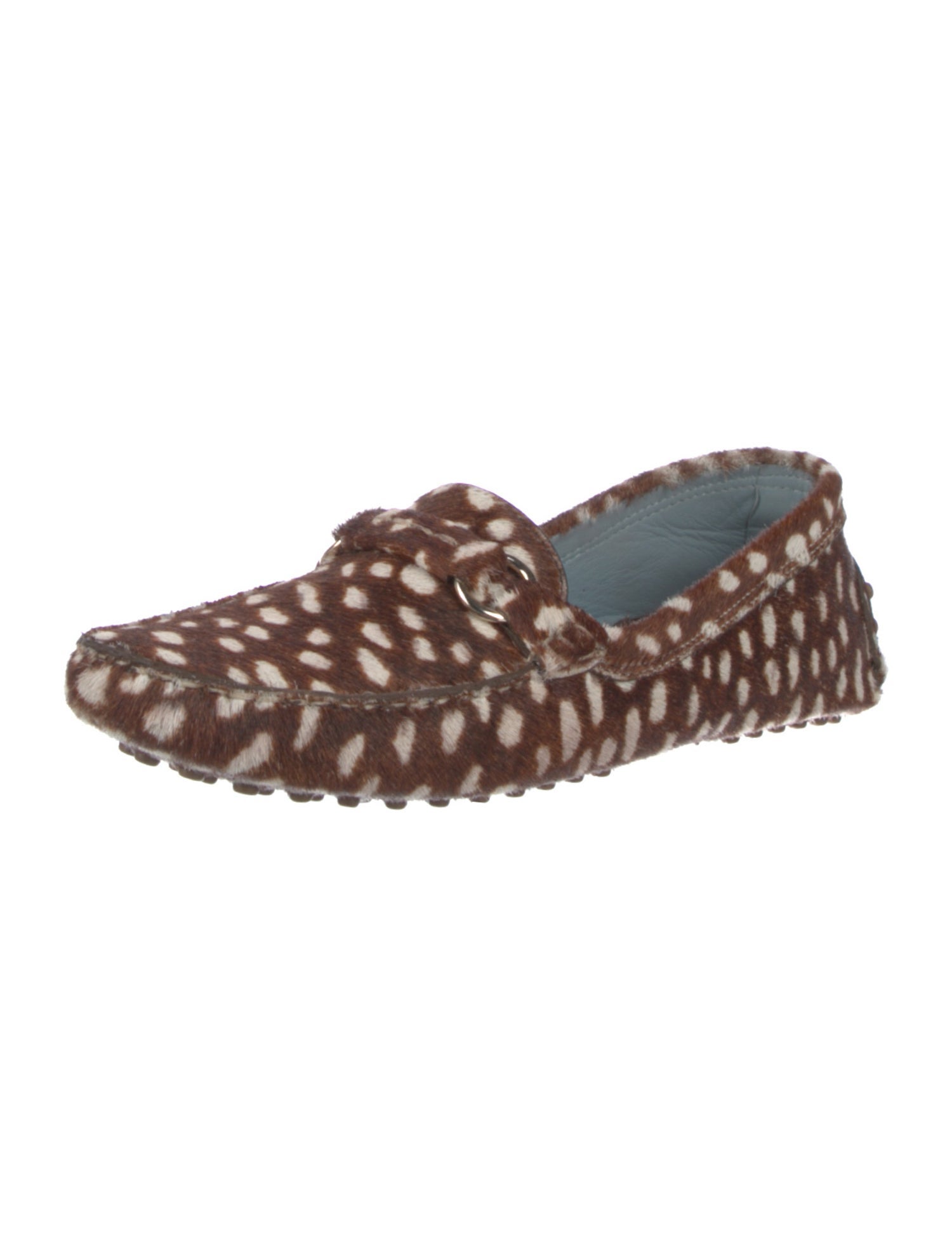 Frances Valentine Ponyhair Animal Print Loafers