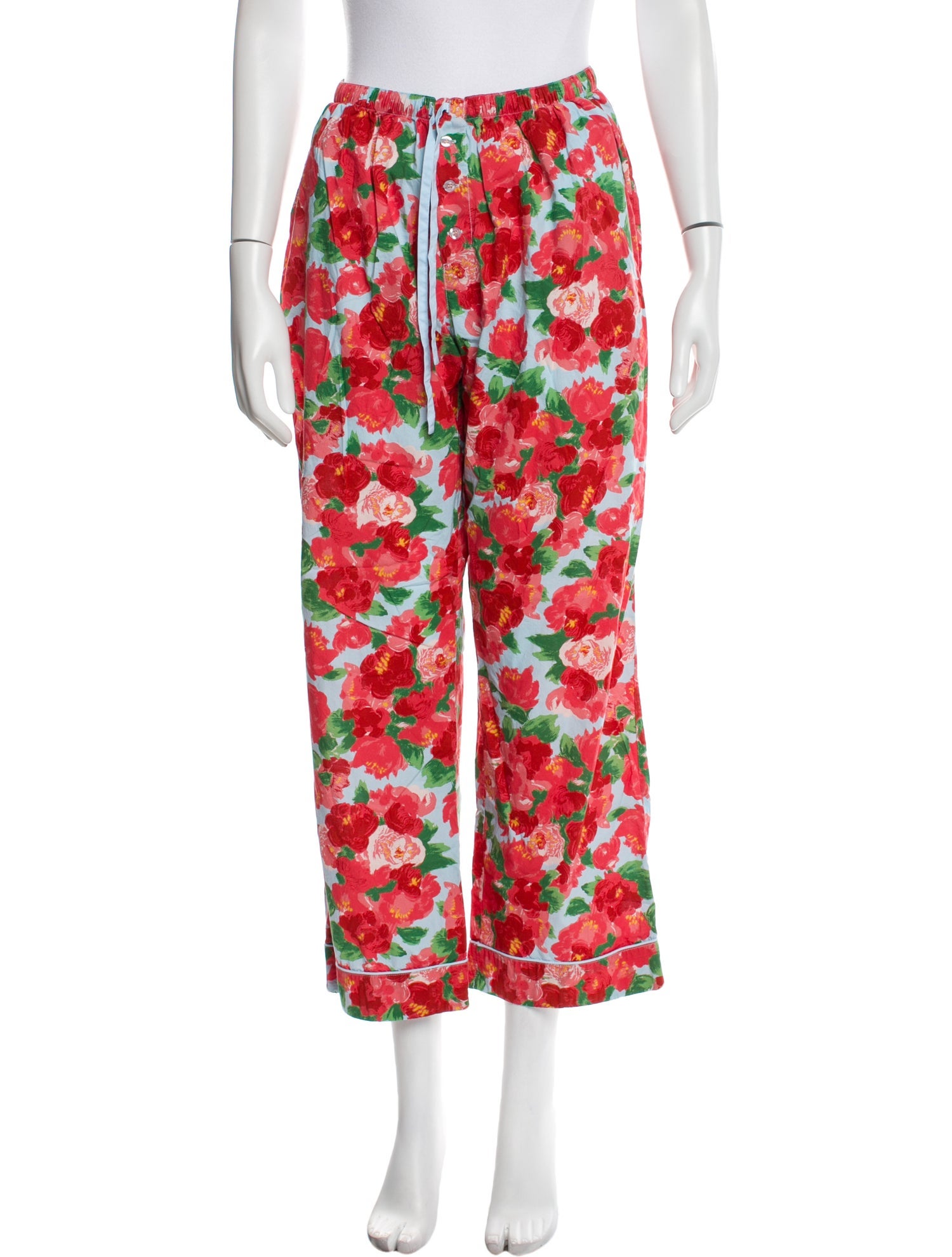 Frances Valentine Floral Print Straight Leg Pants