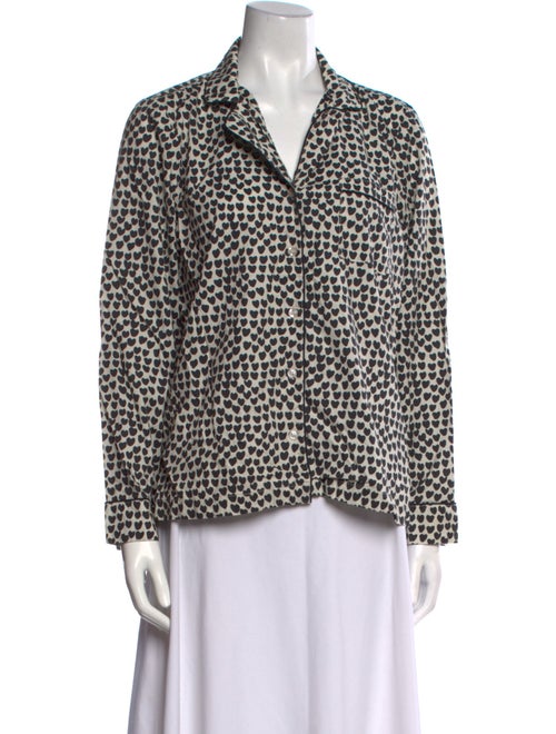 Frances Valentine Printed Long Sleeve Button-Up Top