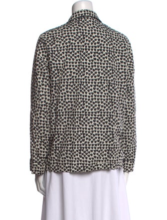 Frances Valentine Printed Long Sleeve Button-Up Top