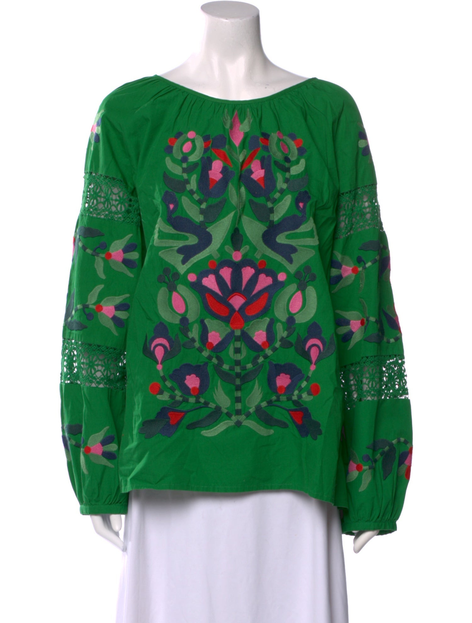 Frances Valentine Floral Print Scoop Neck Sweatshirt