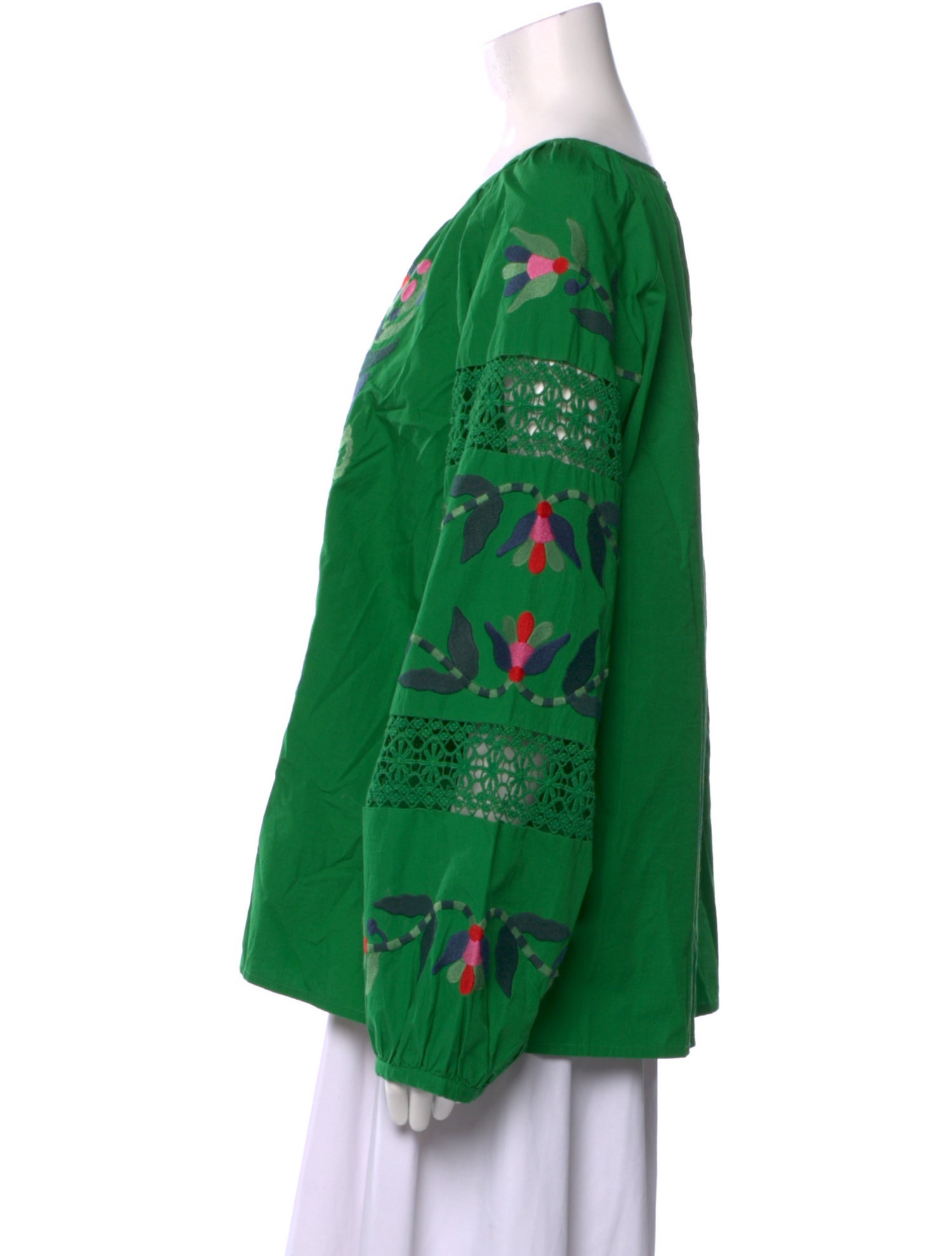 Frances Valentine Floral Print Scoop Neck Sweatshirt