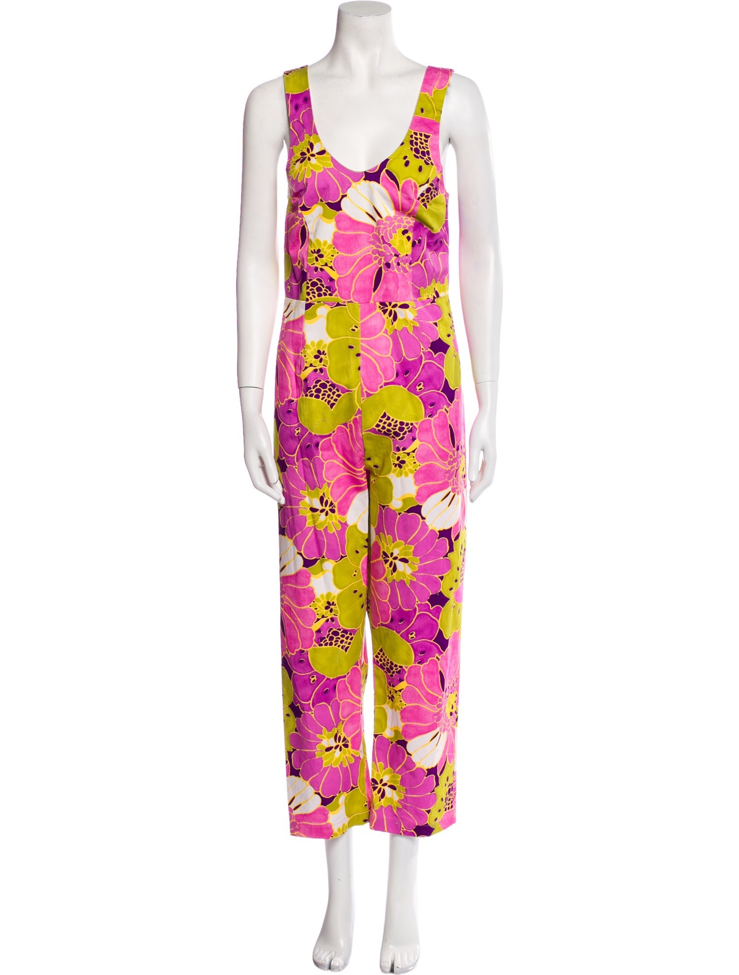 Frances Valentine Floral Print V-Neck Jumpsuit w/ Tags