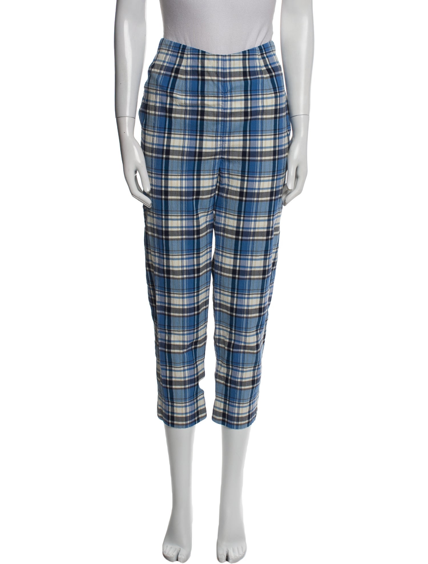 Frances Valentine Plaid Print Straight Leg Pants