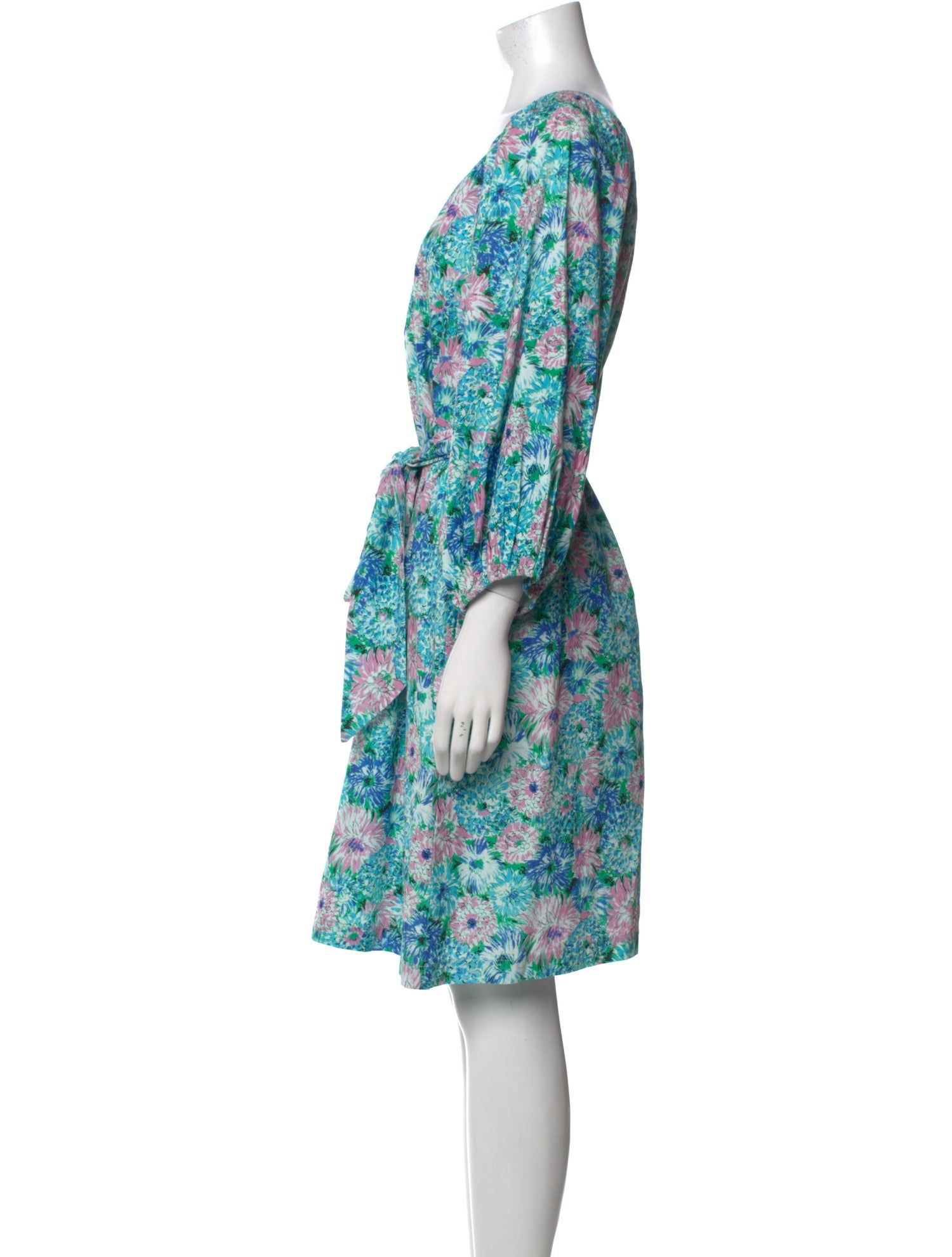 Frances Valentine Floral Print Knee-Length Dress