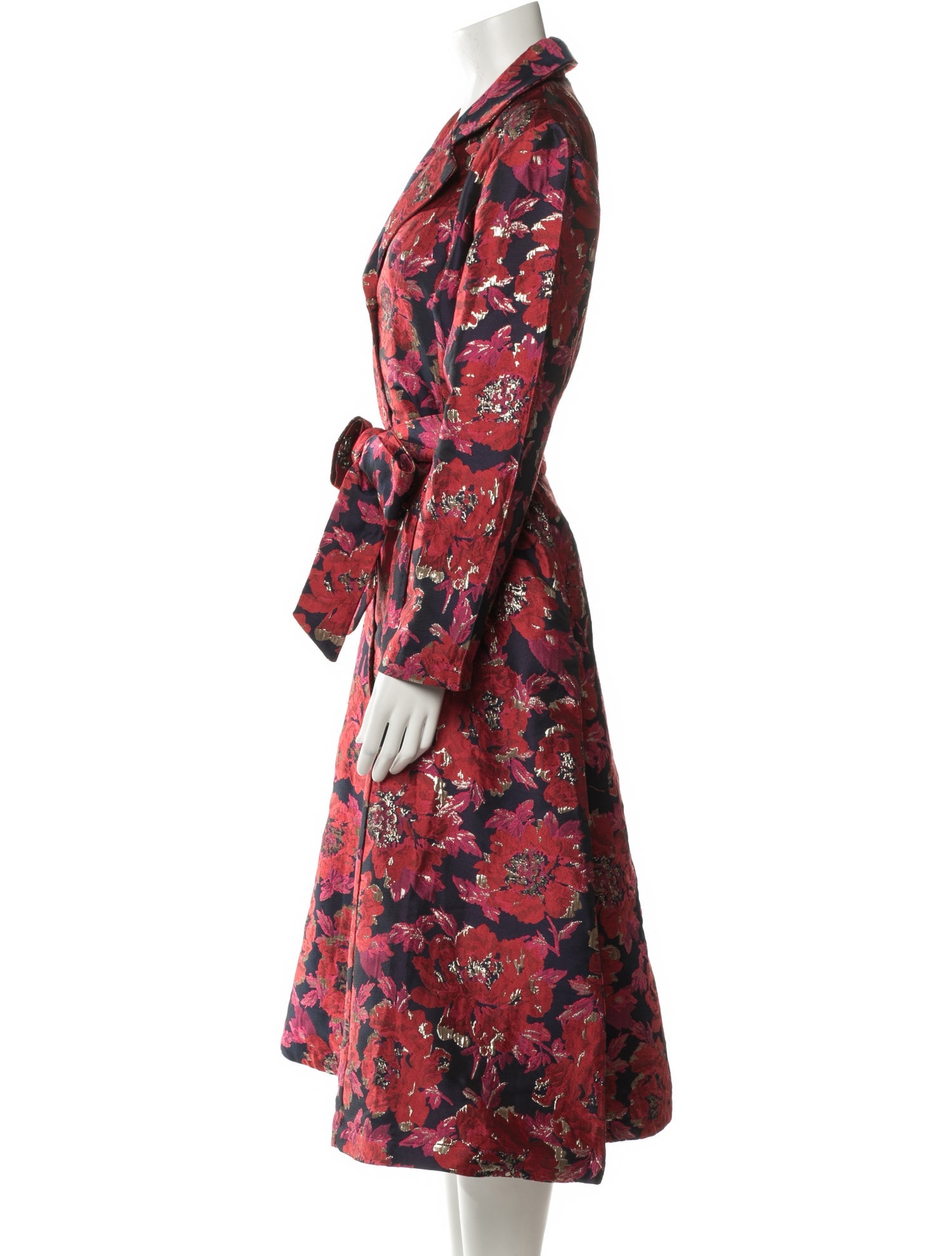Frances Valentine Floral Print Trench Coat