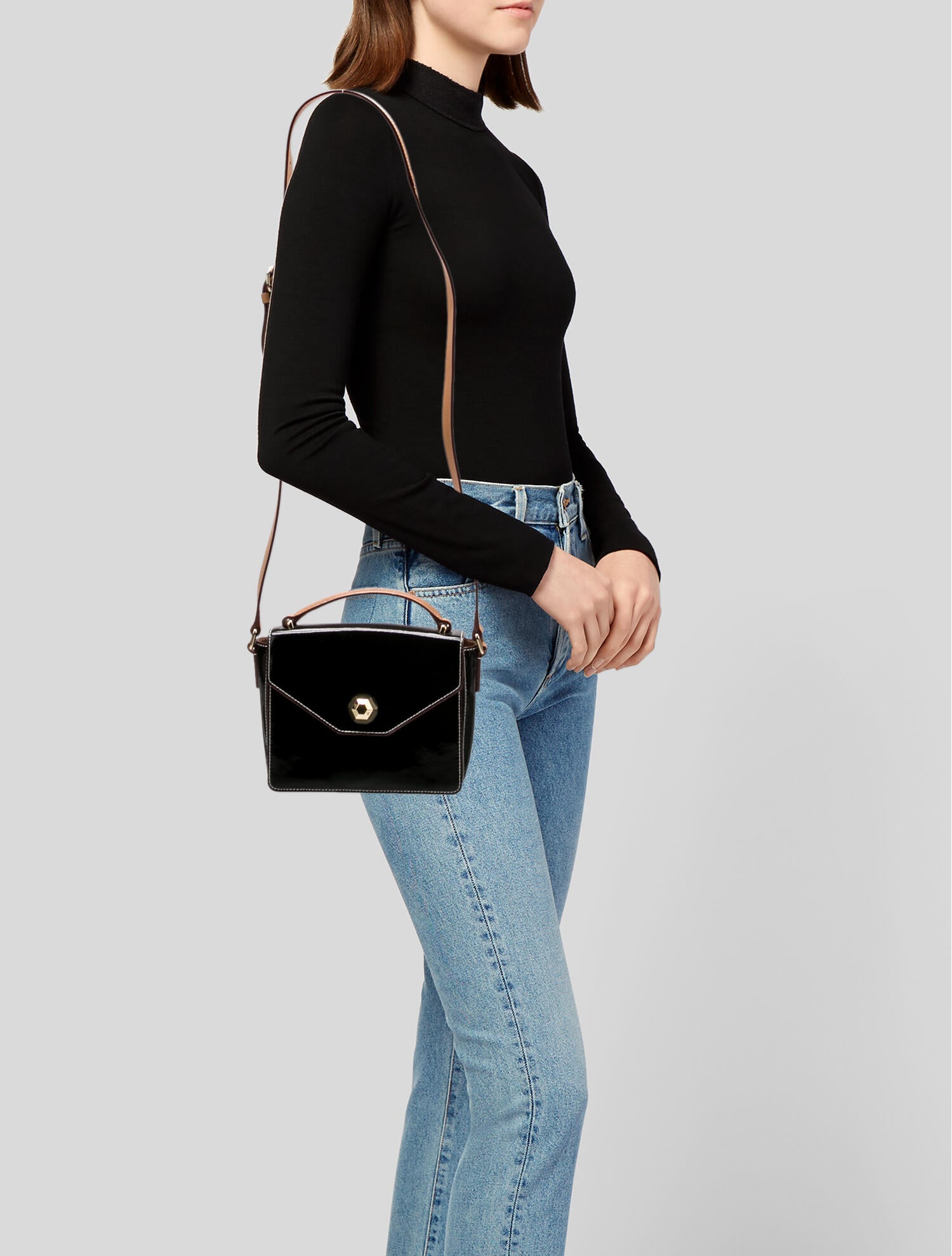 Frances Valentine Patent Leather Crossbody Bag