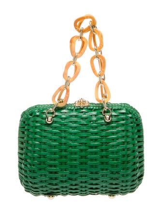 Frances Valentine Wicker Top Handle Bag