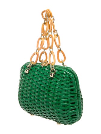 Frances Valentine Wicker Top Handle Bag