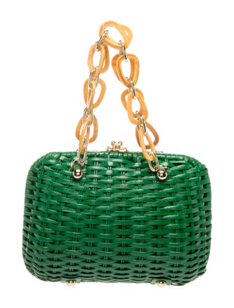 Frances Valentine Wicker Top Handle Bag