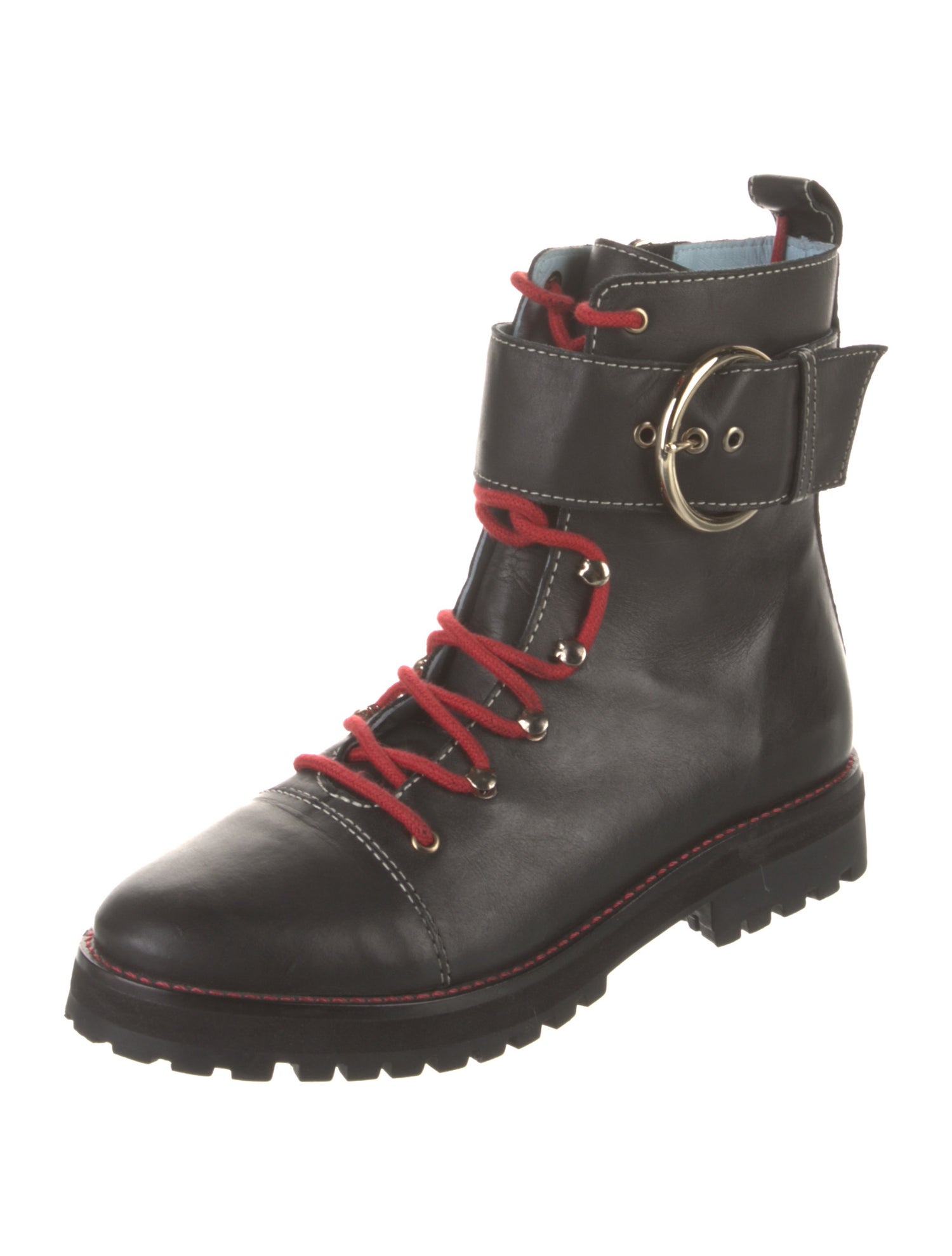 Frances Valentine Leather Combat Boots