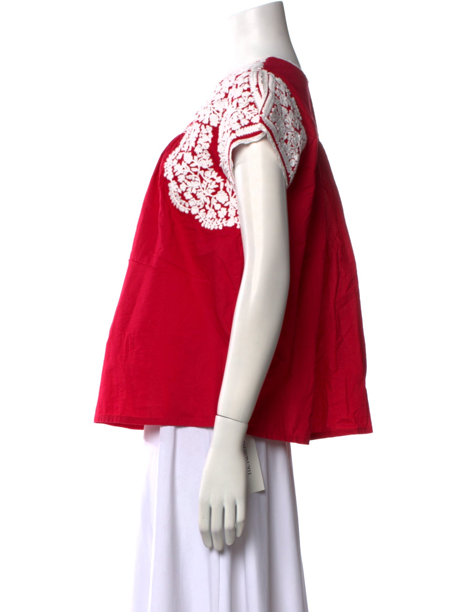 Frances Valentine Printed Scoop Neck Blouse