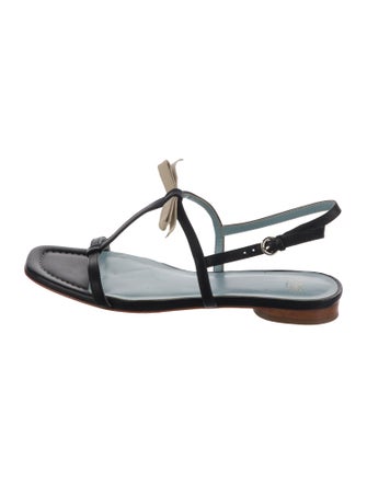 Frances Valentine Leather T-Strap Sandals