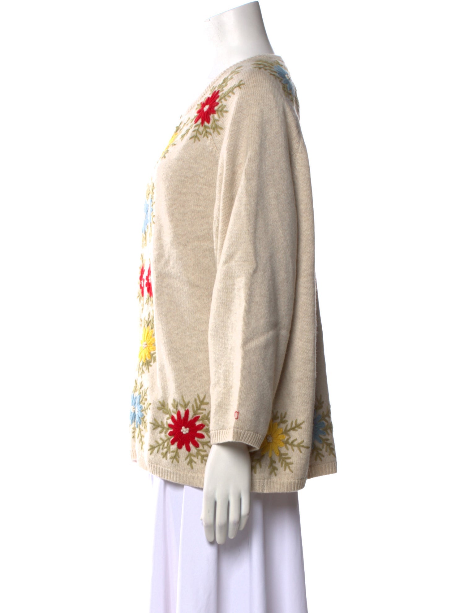 Frances Valentine Wool Floral Print Sweater w/ Tags