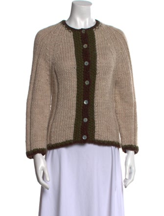 Frances Valentine Wool Colorblock Pattern Sweater