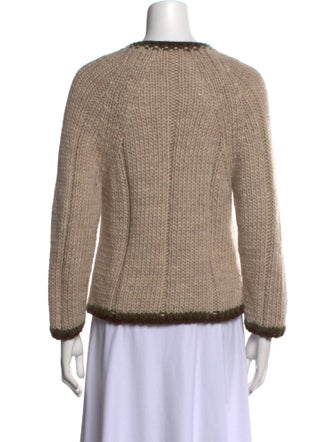 Frances Valentine Wool Colorblock Pattern Sweater