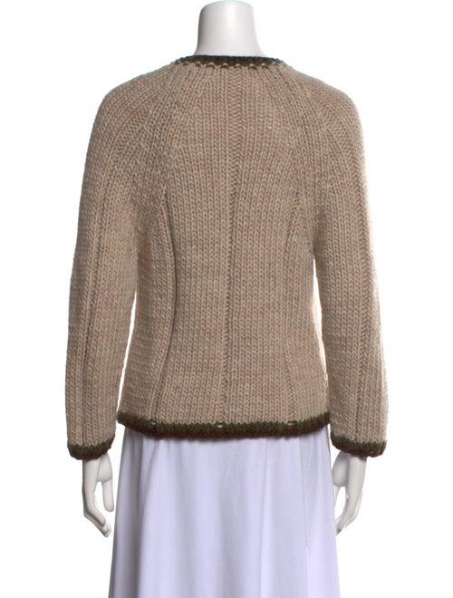 Frances Valentine Wool Colorblock Pattern Sweater