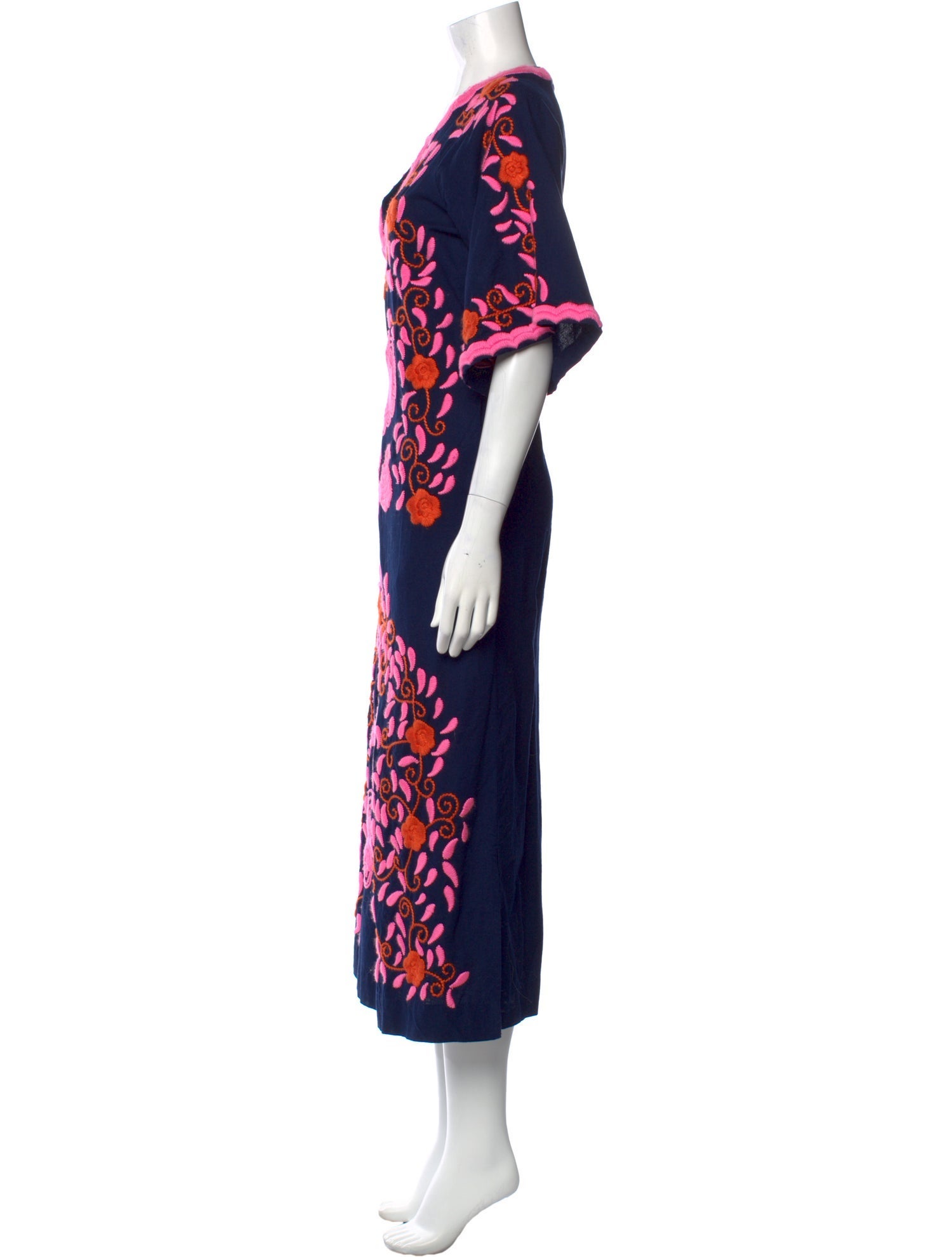 Frances Valentine Floral Print Long Dress