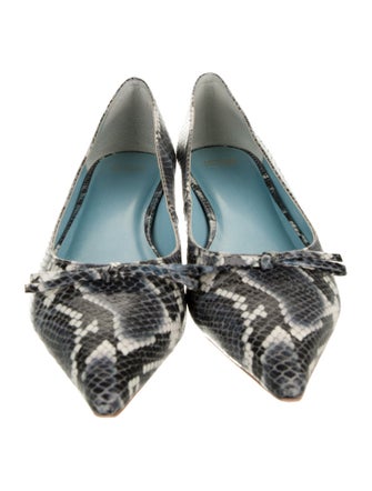 Frances Valentine Embossed Leather Animal Print Ballet Flats