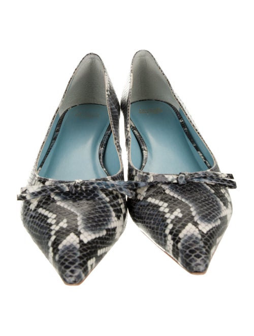 Frances Valentine Embossed Leather Animal Print Ballet Flats