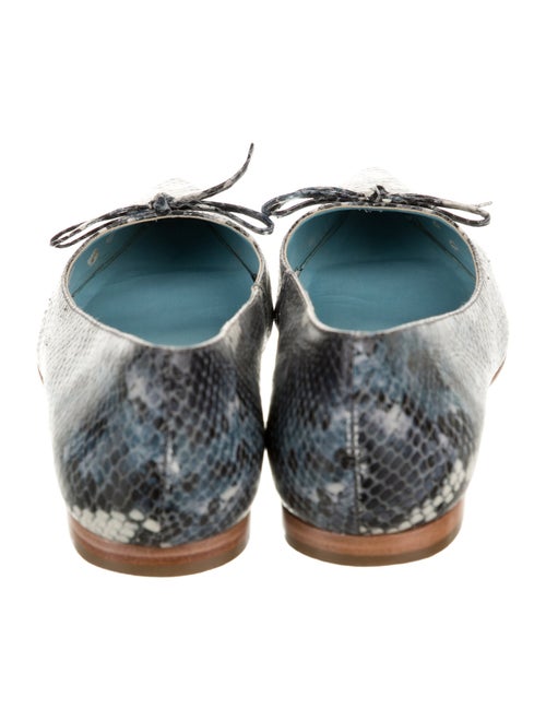 Frances Valentine Embossed Leather Animal Print Ballet Flats