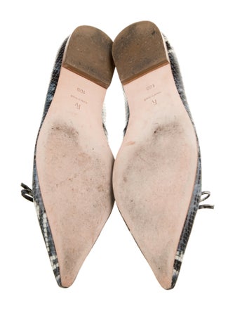 Frances Valentine Embossed Leather Animal Print Ballet Flats