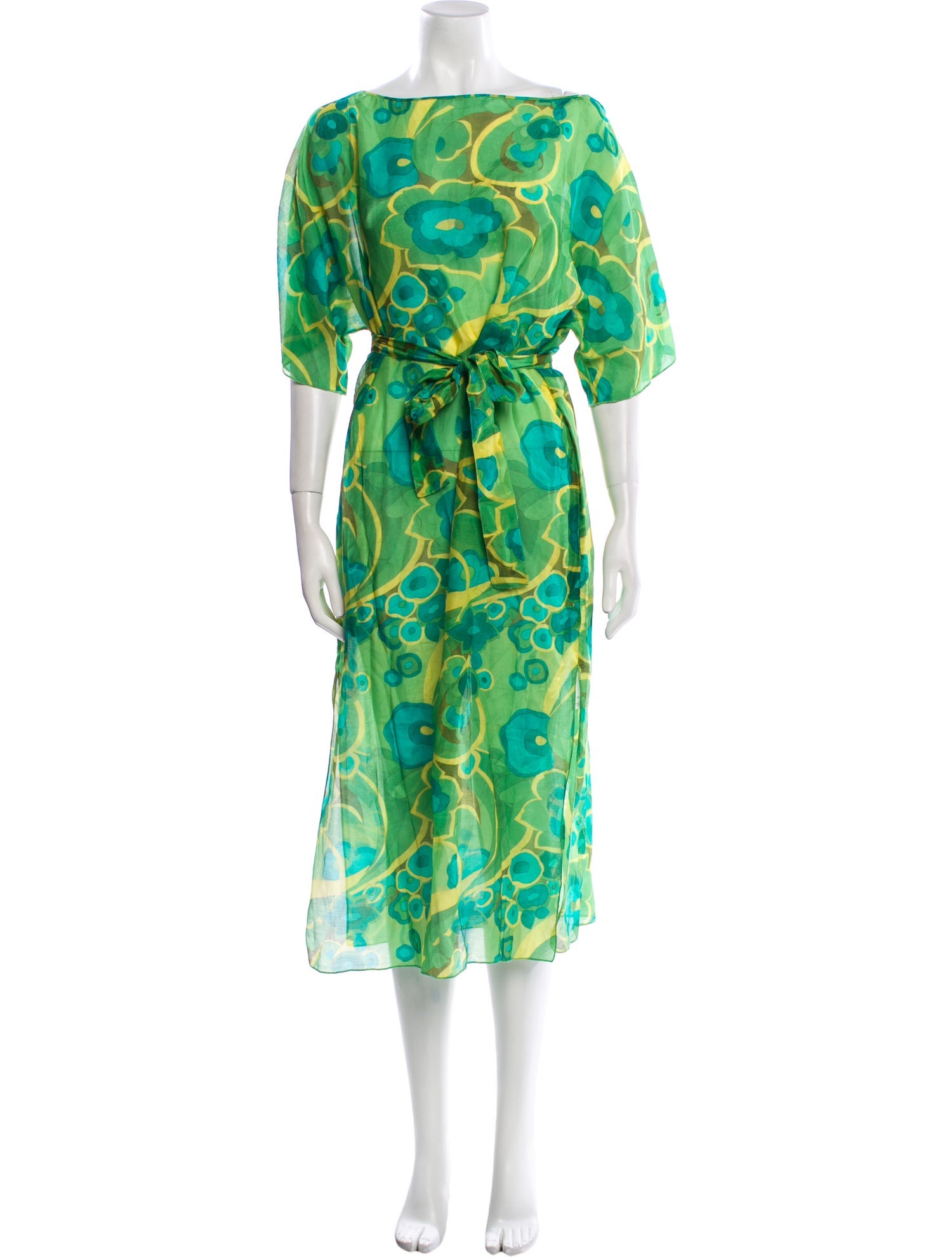 Frances Valentine Floral Print Midi Length Dress