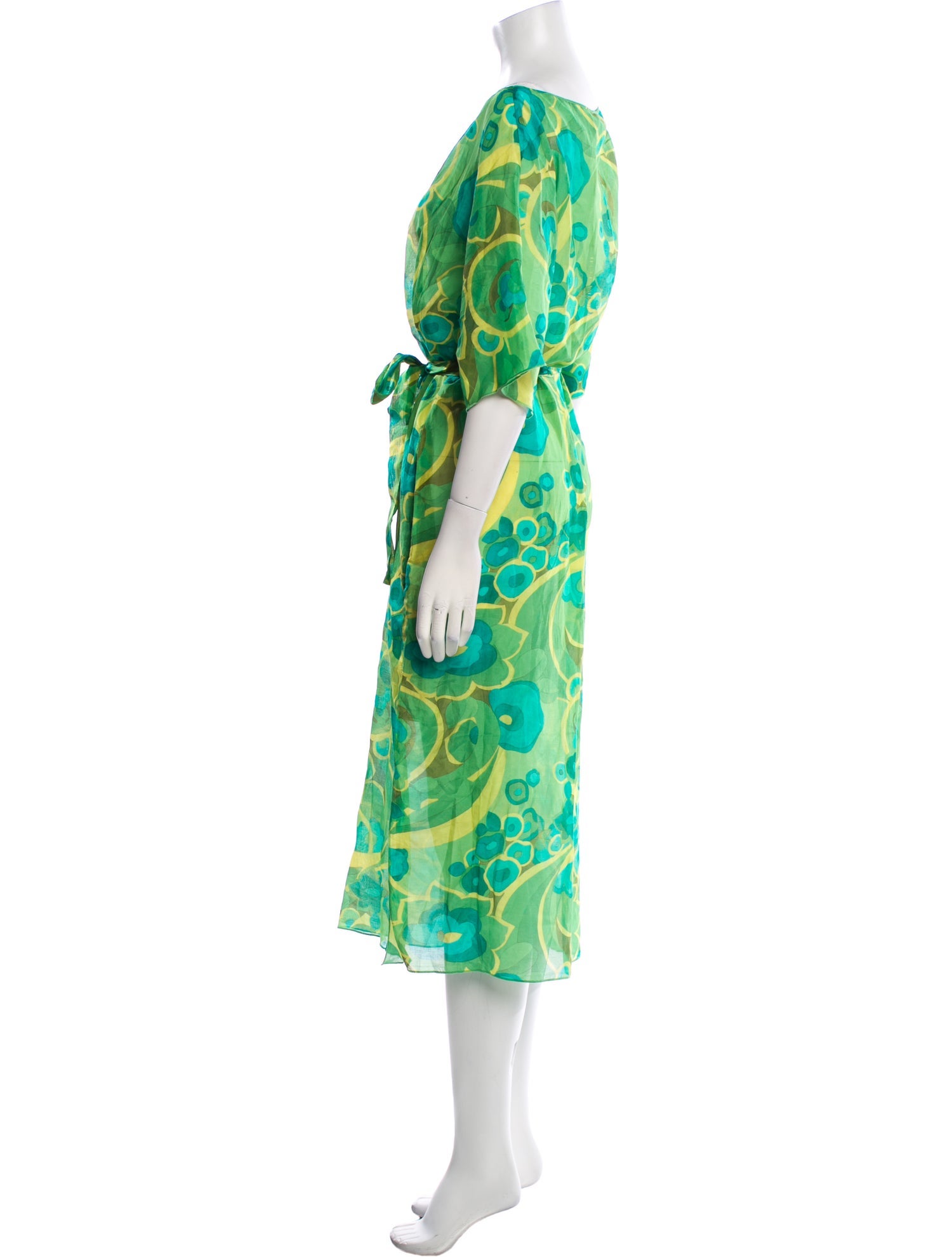 Frances Valentine Floral Print Midi Length Dress