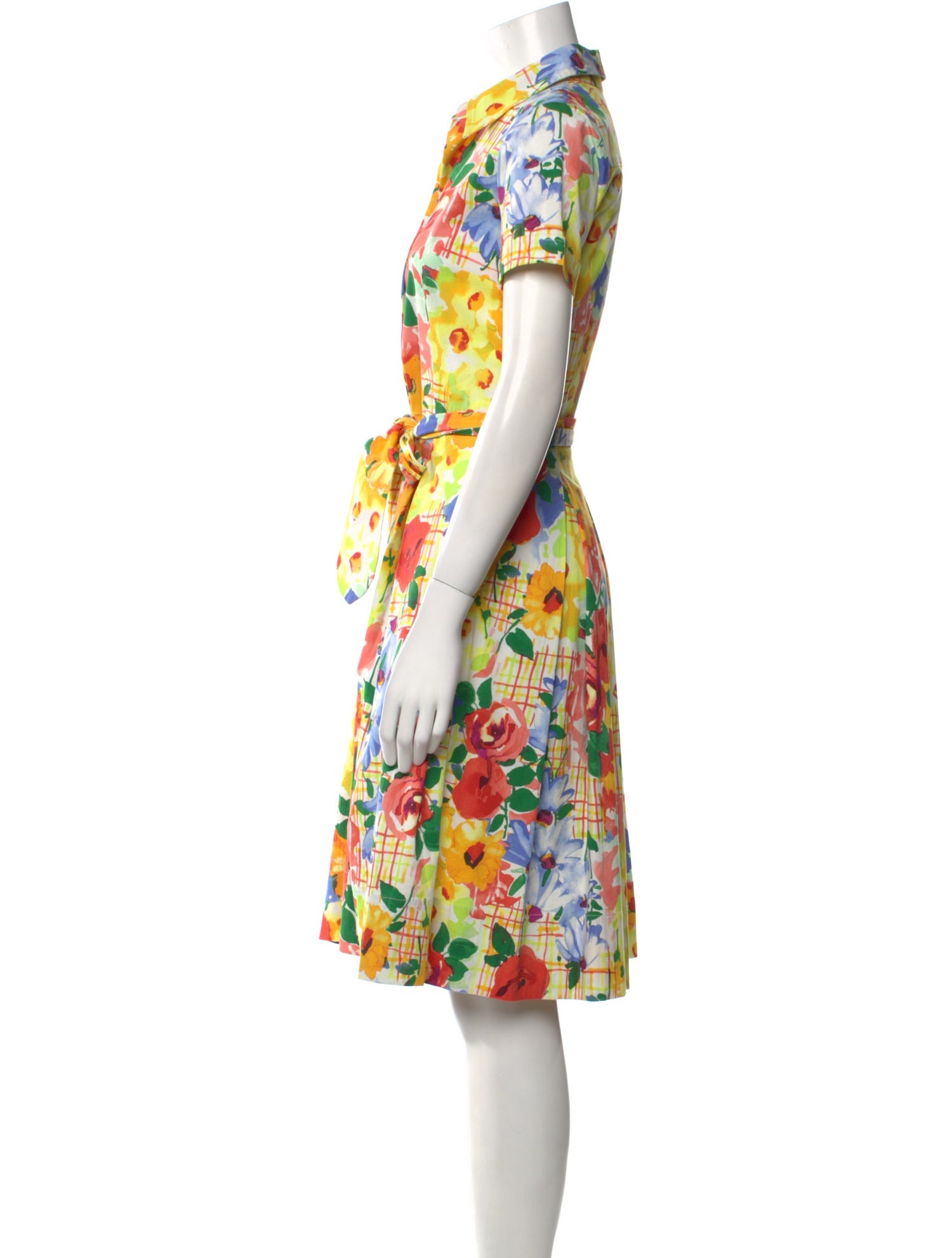 Frances Valentine Floral Print Knee-Length Dress