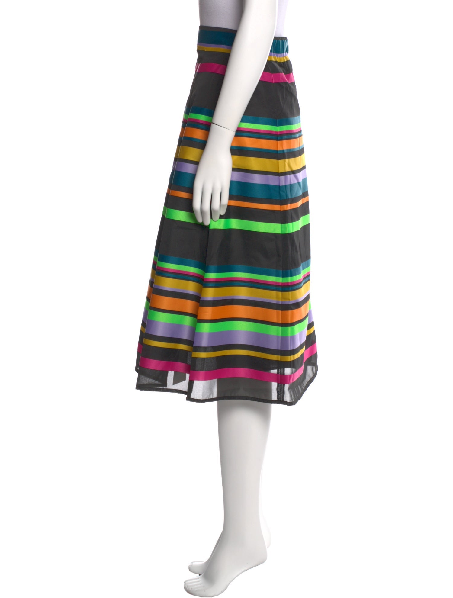 Frances Valentine Striped Knee-Length Skirt w/ Tags