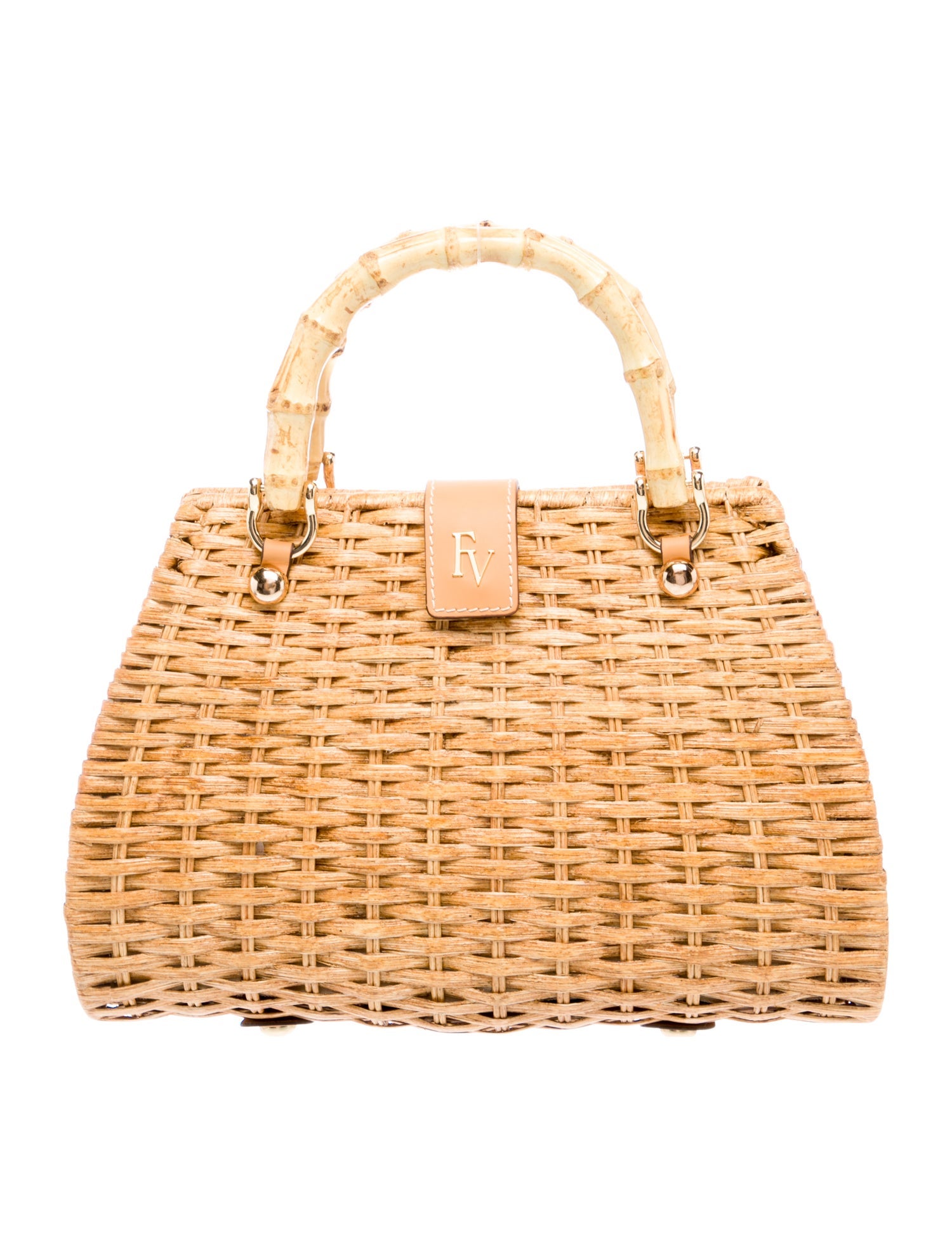 Frances Valentine Wicker Top Handle Bag