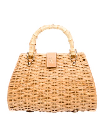 Frances Valentine Wicker Top Handle Bag