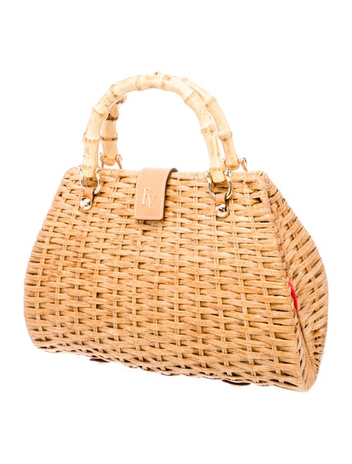 Frances Valentine Wicker Top Handle Bag